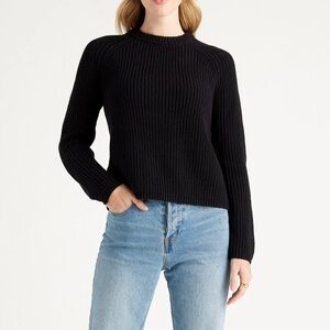 Quince 100% cotton fisherman crew sweater XS